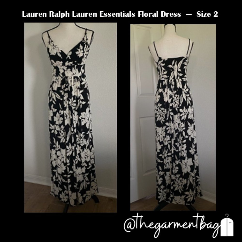 Lauren Ralph Lauren Maxi Dress with Bead Detail  --  Size 2 --  NWT